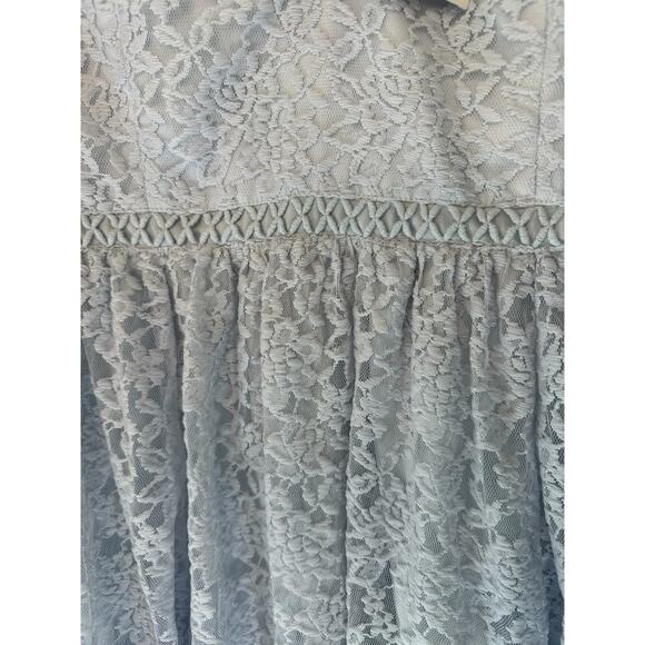 NWT Jessakae Leah Ryder Felicia Blue Dainty Lace Giupure Coquette Dress Size XL - Picture 6 of 15